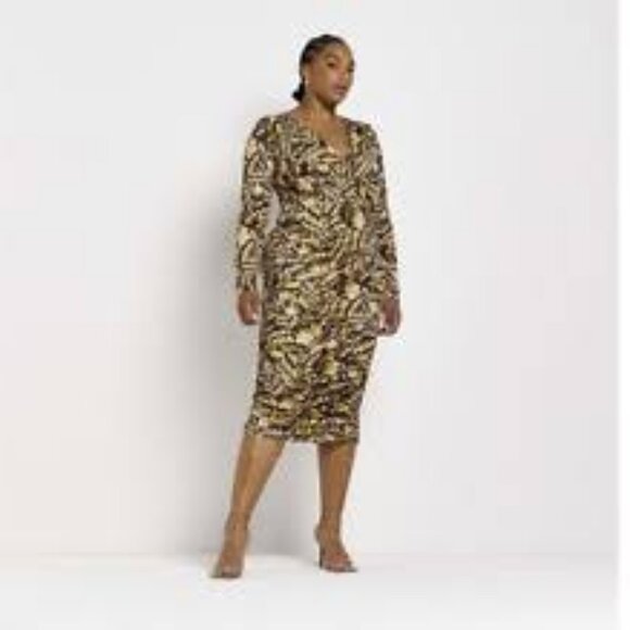 NWT RIVER ISLAND 🏝 RUCHE DRESS - Picture 6 of 11